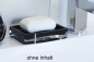 Preview: Soap dish, black, Crystal collection, Size: 13 x 9 cm, Higth: 3 cm