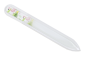 Preview: Glasfeile - doppelseitig, geätzt in gehärtetem Glas, Motiv Flamingo, mit Etui, Länge: 13,5 cm