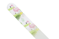Preview: Glasfeile - doppelseitig, geätzt in gehärtetem Glas, Motiv Flamingo, mit Etui, Länge: 13,5 cm