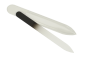 Preview: Double side hardglass nailfile, Black, in white plastic case, Length: 13,5 cm