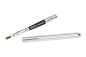 Preview: Lippenpinsel, flach, oval, Synthetikhaar einsteckbar in Hülle, Länge: 10,5 cm