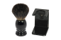 Preview: Holder for Shavingbrush black with shaving brush with badger hair