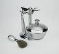 Preview: Shaving Set  Mach3, pure badger brush,  Plastic, silver,  With mug,  Hight: 17cm