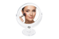 Preview: Clear Plastic stand mirror with 7x magnification, Ø 16 cm, Height: 22 cm