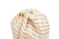 Preview: Beauty travel bag, pink/white striped, empty, Height 23,5 cm