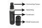 Preview: Taschenzerstäuber, schwarz für 5 ml, mit Füllautomatik und Sichtfenster