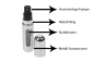 Preview: Taschenzerstäuber, silber glänzend für 5 ml, mit Füllautomatik und Sichtfenster