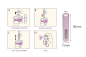Preview: Taschenzerstäuber, matt pink für 5 ml, mit Füllautomatik und Sichtfenster