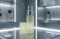 Preview: Atomiser Plastic with Glass-bottle, Transparent-green, for 8 ml, Height: 9 cm