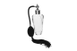 Preview: Tischzerstäuber, Glas, mit Ballpumpe, schwarz-chromfarben, für ca. 100 ml, Höhe: 16,5 cm