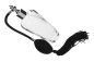 Preview: Tischzerstäuber, Glas, mit Ballpumpe, schwarz-chromfarben, für ca. 100 ml, Höhe: 16,5 cm