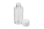 Preview: Cosmetic Bottle, empty, Plastic, white cap, for 55 ml, Ø 3,5 cm, Height: 8,5 cm