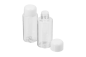 Preview: Cosmetic Bottle, empty, Plastic, white cap, for 55 ml, Ø 3,5 cm, Height: 8,5 cm