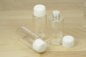 Preview: Cosmetic Bottle, empty, Plastic, white cap, for 55 ml, Ø 3,5 cm, Height: 8,5 cm