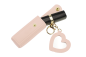 Preview: Fashionable lipstick and pocket atomizer bag with snap fastener, small heart-shaped mirror, and keychain snap hook, pink