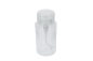 Preview: Pumpflasche, Kunststoff, transparenter Deckel, für 200 ml, Ø 5,8 cm, Höhe: 10,2 cm