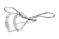 Preview: Eyelash-Curler, metal, silver nickel plated with rubber, Length: 11 cm