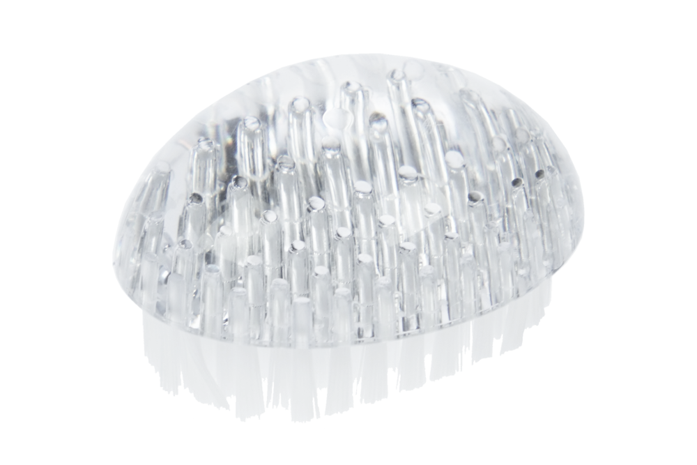 Nail brush acrylic with nylon bristle, Size: 6 x 4,5 cm