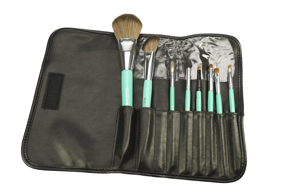 Pinsel Tasche bestückt mit 8 Schminkpinseln