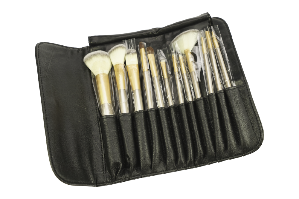 Pinsel Tasche bestückt mit 12 Schminkpinseln