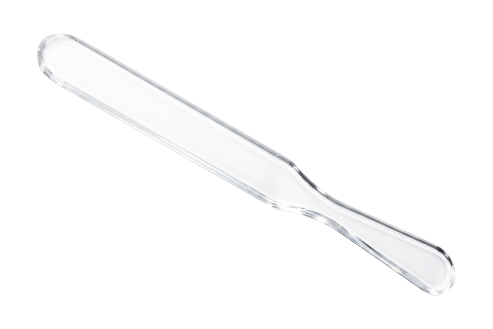 Cosmetic spatula, plastic, transparent, Length: 15 cm