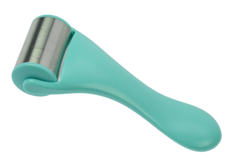 Ice-Roller mit Edelstahl-Rolle gefüllt mit Kühlperlen Länge: 17 cm