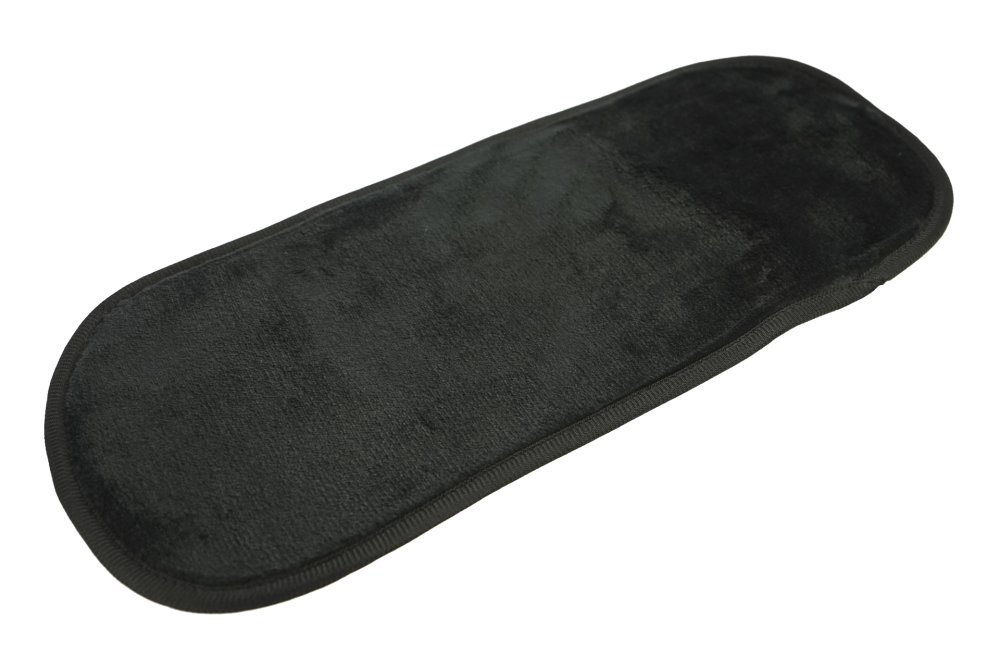 Gesichtsreinigungs-Tuch aus Microfaser, schwarz, in Klarsicht-Tasche, Maße: 38 x 17 cm