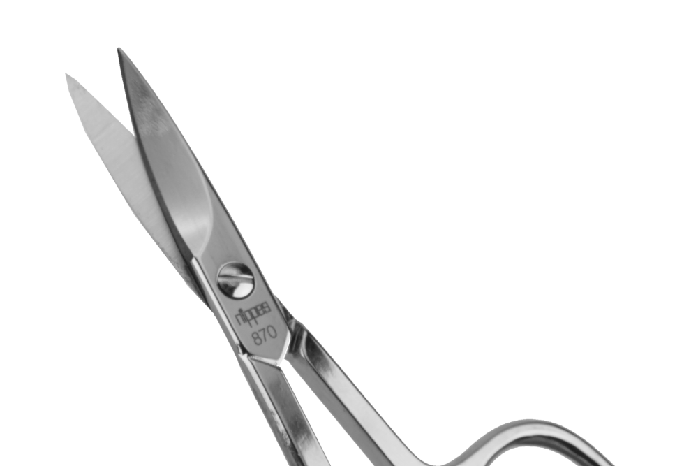 Nagelschere mit gebogener Spitze, vernickelt, Linkshänder Schere