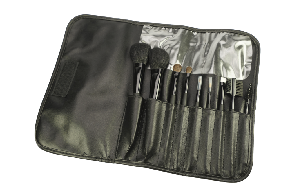 Pinsel Tasche bestückt mit 9 Schminkpinseln