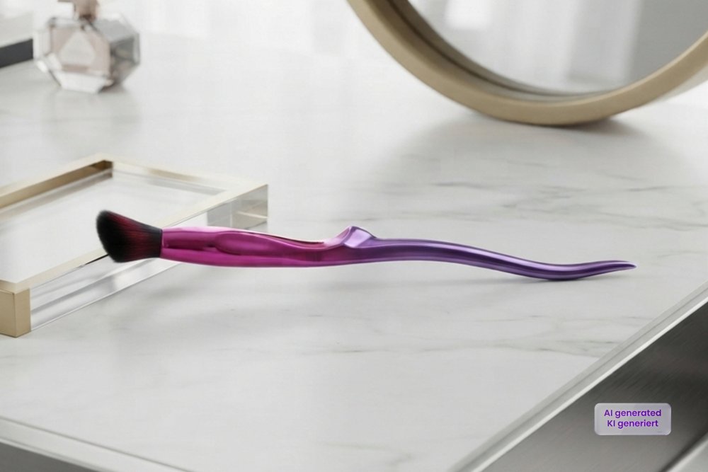 Konturpinsel "Pink/Schwarz", feines Synthetik-Haar, Länge: 17,5 cm