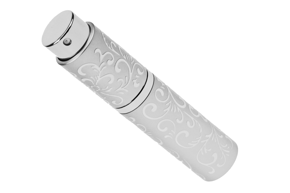 Taschenzerstäuber, Aluminium, Silber, eindrehbarer Zerstäuberkopf für 10 ml, Höhe: 9,5 cm