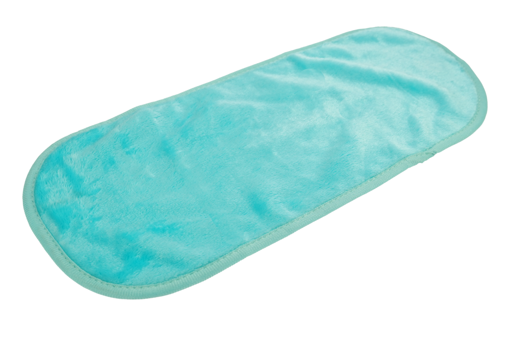 Gesichtsreinigungs-Tuch aus Microfaser, türkis, in Klarsicht-Tasche, Maße: 38 x 17 cm