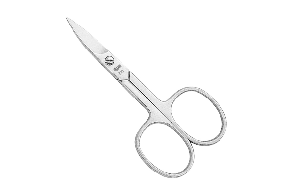 Nagelschere mit gebogener Spitze, vernickelt, Linkshänder Schere